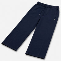 AlphaStyle Harris Straight Leg Sweatpants in Navy – Frontansicht mit weitem Beinschnitt und sichtbarer Steppnaht
