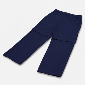 AlphaStyle Gale Baggy Convertible Pants in Navy – Frontansicht mit Baggy Fit und abzippbarem Bein