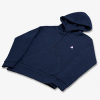 AlphaStyle Apex Washed Hoodie in Navy mit Kapuze, Kordelzug und Känguru-Tasche